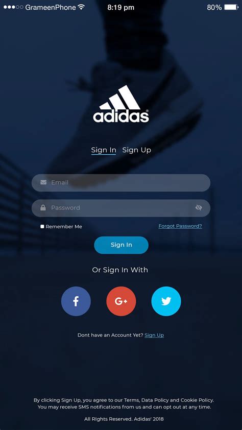 adidas login